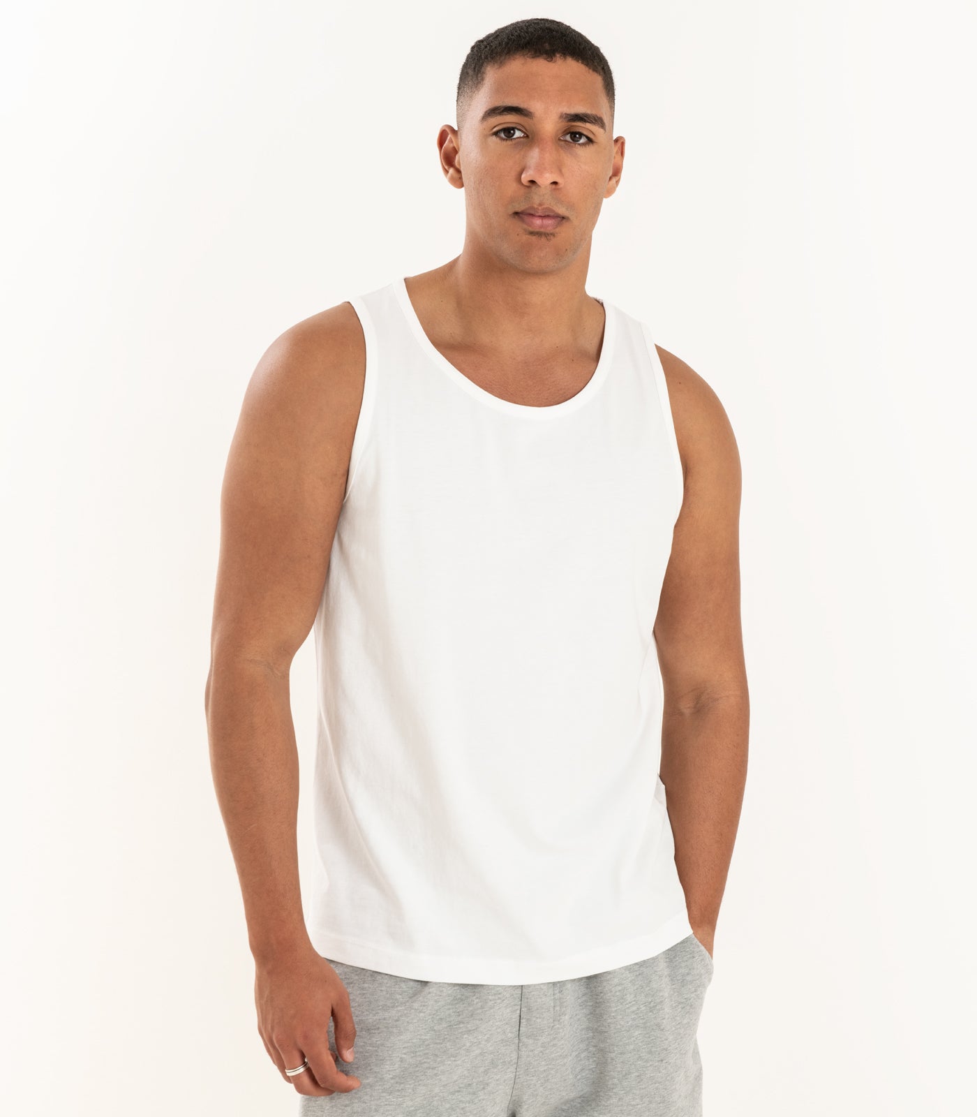 Organic Cotton Men's Tank Top | Bhumi Fairtrade Organic Cotton White / XL Organic Cotton Men's Tank Top | Bhumi Fairtrade Organic Cotton White / XL