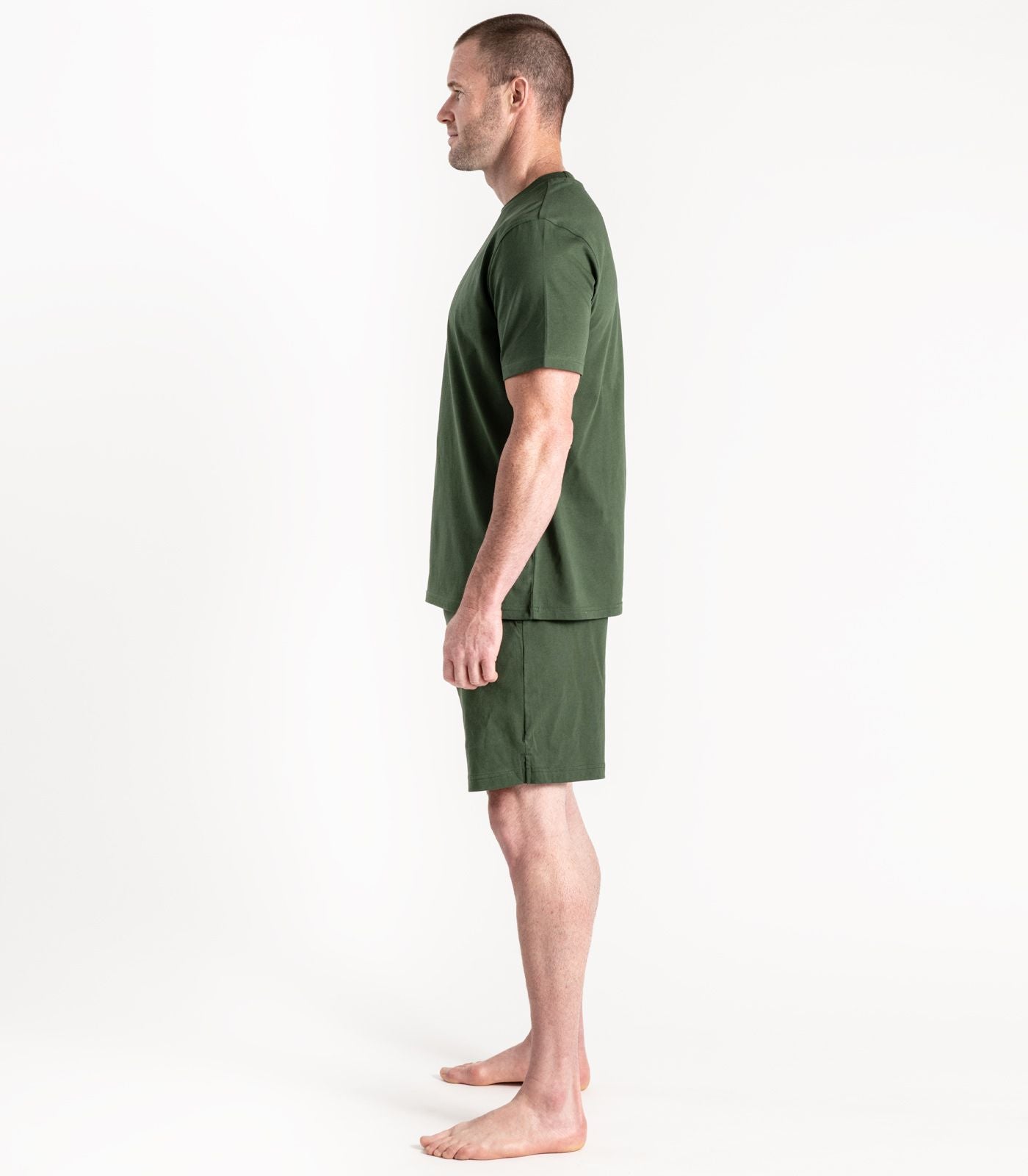 Bhumi Organic Cotton - Men's Jersey Knit Short PJ Set - Kombu Green