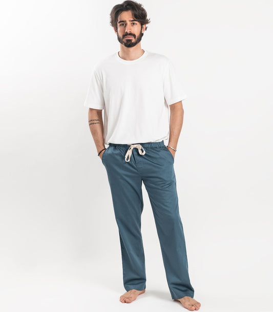 Bhumi Organic Cotton - Men's Sateen PJ Pant - Indian Teal