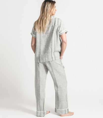 Linen Short Sleeve PJ Set