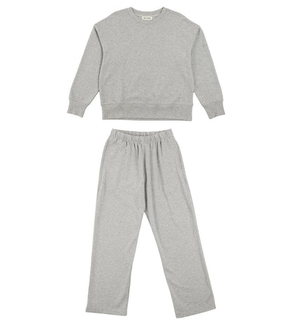 Bhumi Organic Cotton - Sweatshirt and Wide Leg Pant - Fleece Pack - Light Grey Melange