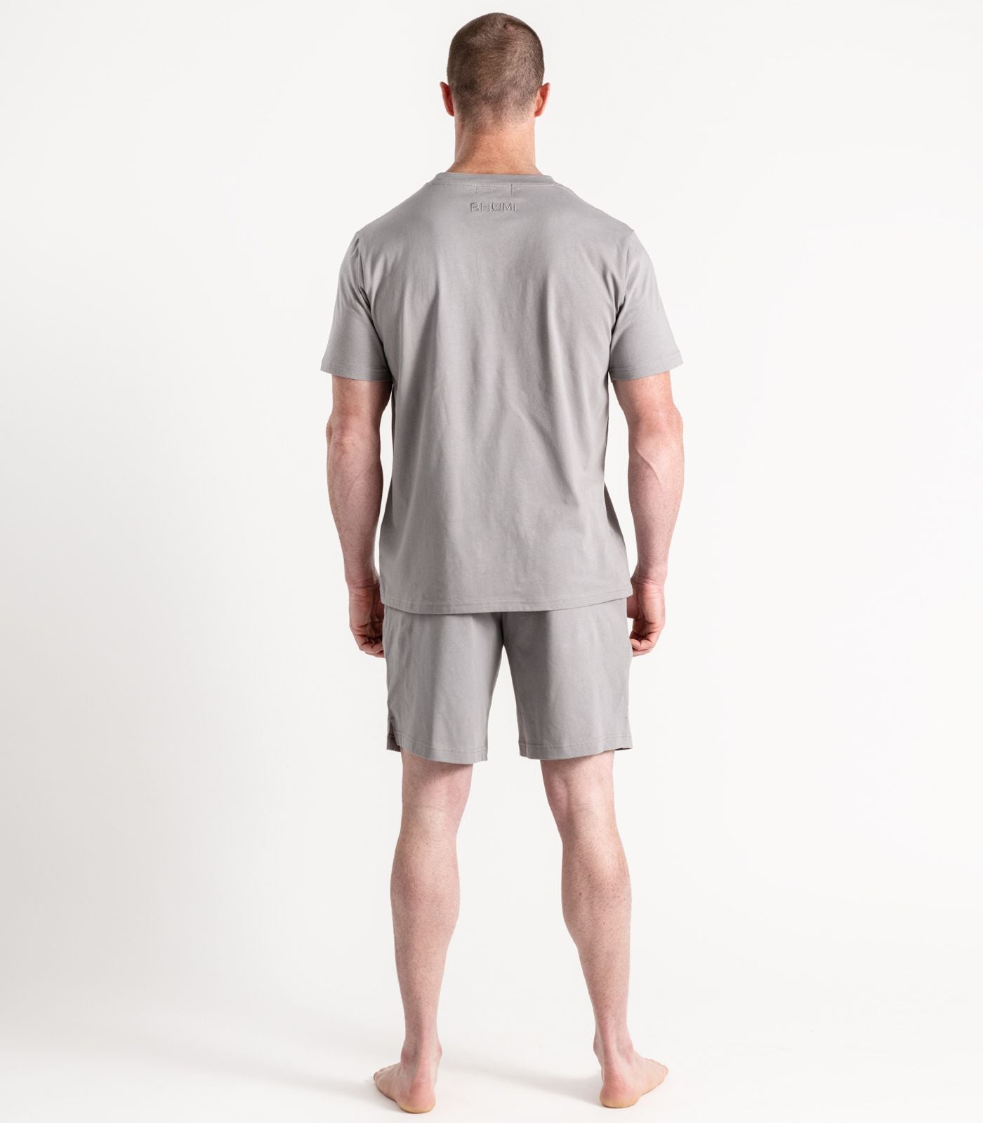 Bhumi Organic Cotton - Men's Jersey Knit Short PJ Set - Titanium