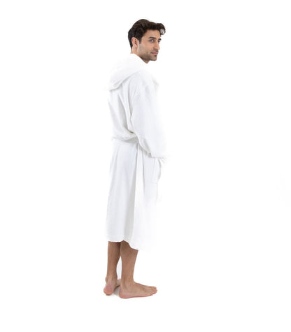 Bhumi Organic Cotton - Spa Robe With A Hood - White