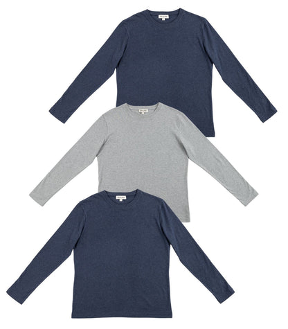 Bhumi Organic Cotton - Men’s Basic Long Sleeve Top (3 Pack)