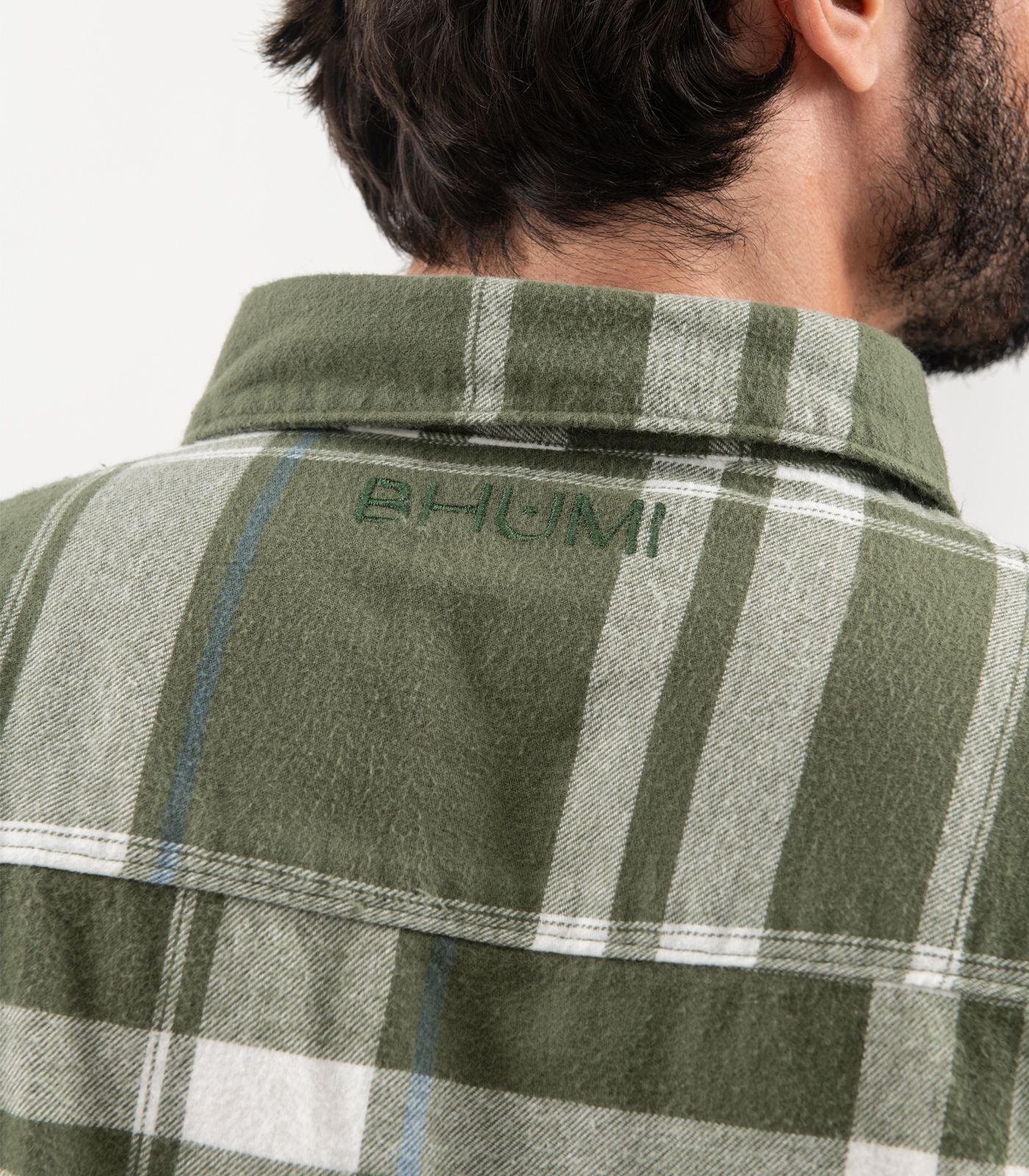 Bhumi Organic Cotton - Flannelette Shirt - Bronze Green Plaid