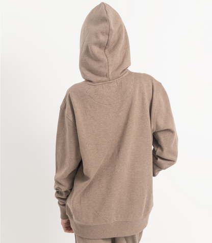 Bhumi Organic Cotton - Kids Hoodie - Logo - Taupe Melange