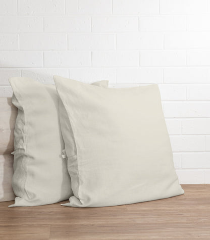 Linen Pillow Cases (pair) - European - Ice