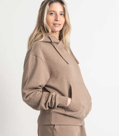 Bhumi Organic Cotton - Women's Hoodie - Taupe Melange