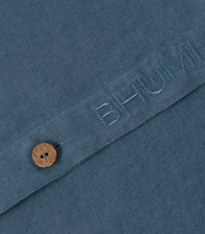 Bhumi Organic Cotton - Linen Plain Duvet Cover Set - Indian Teal