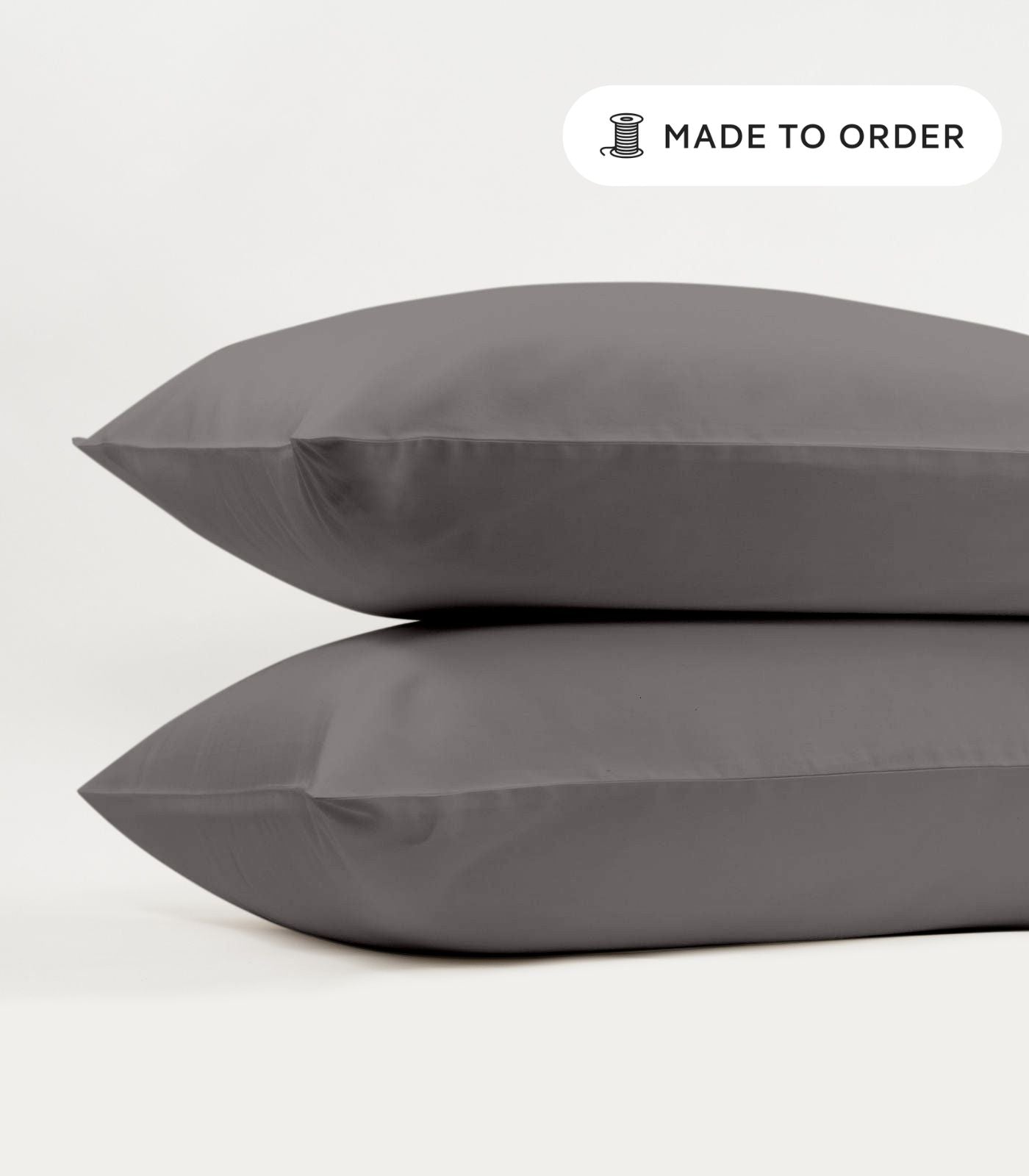 Bhumi Organic Cotton - Sateen Pillow Cases (Pair) - Silver Grey