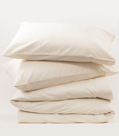 Bhumi Organic Cotton - Sateen Plain Duvet Cover - Ivory