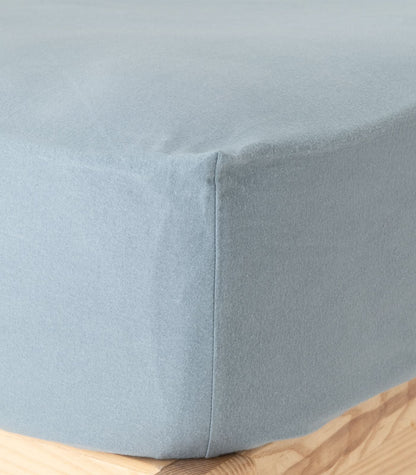 Bhumi Organic Cotton - Fitted - Flannelette Sheet - Powder Blue