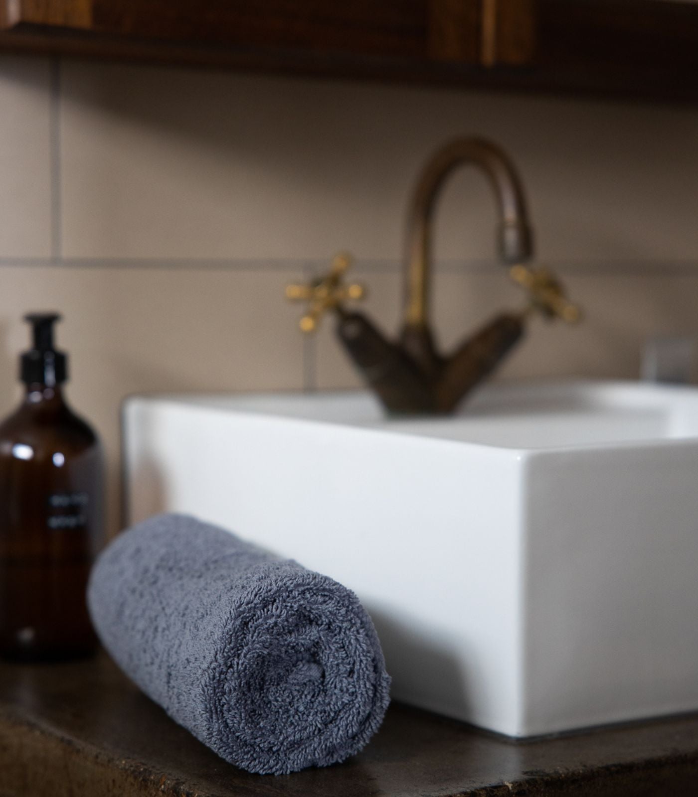 Bhumi Organic Cotton - Hand Towel - Granite Blue