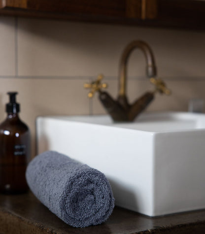 Bhumi Organic Cotton - Hand Towel - Granite Blue