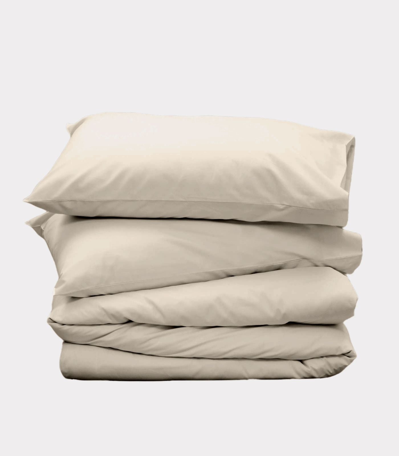 Bhumi Organic Cotton - Sateen Plain Duvert Cover - Oatmeal