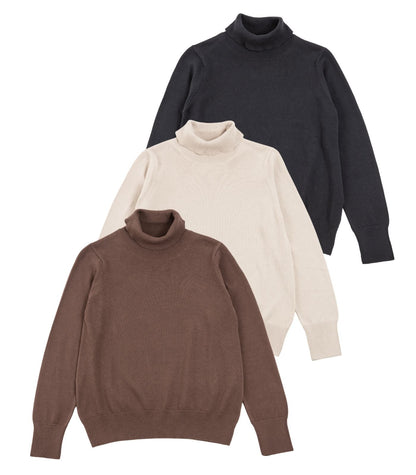 Bhumi Organic Cotton - Fine Knit Turtleneck Jumper (3 pack)