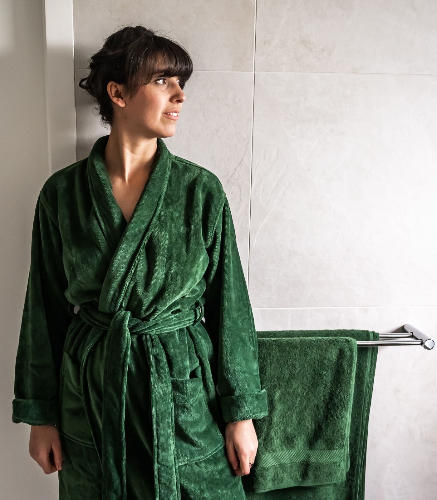 Bhumi Organic Cotton - Bath Sheet - Forest Green