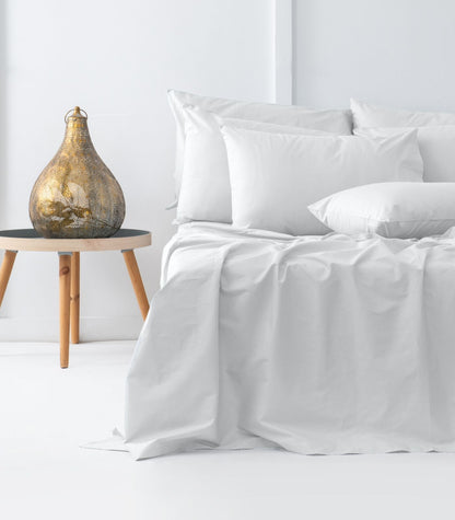 Bhumi Organic Cotton - Percale Sheet Set - Glacier