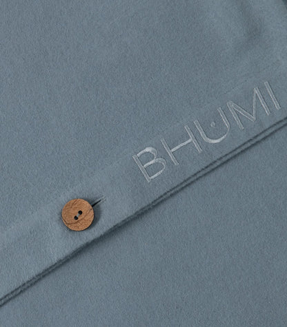 Bhumi Organic Cotton- Flannelette Plain Duvet Cover - Powder Blue