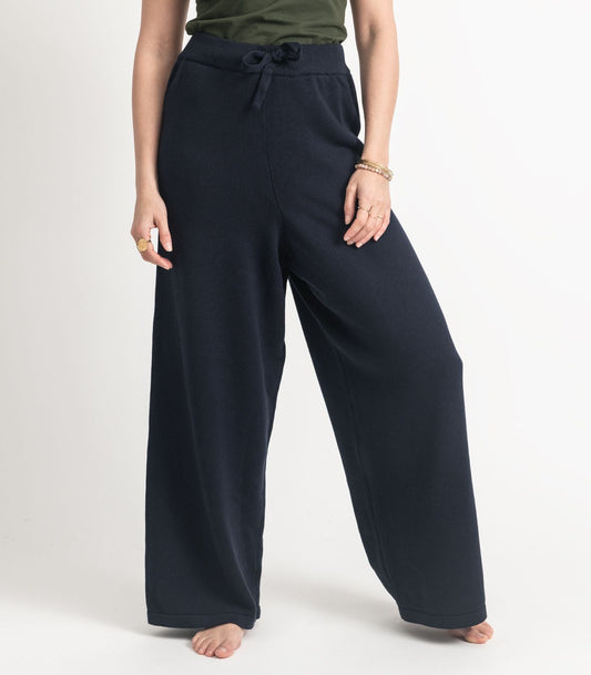 Bhumi Organic Cotton - Rib Knit Pant - Navy