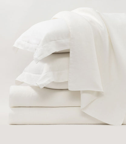 Bhumi Organic Cotton - Linen Sheet Set - White