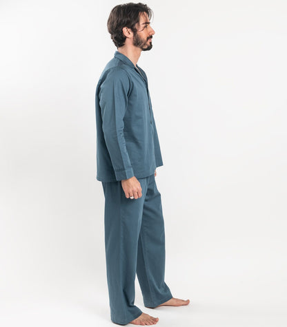 Bhumi Organic Cotton - Men's Sateen PJ Set - Indian Teal