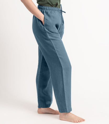 Bhumi Organic Cotton - Linen Pant - Indian Teal