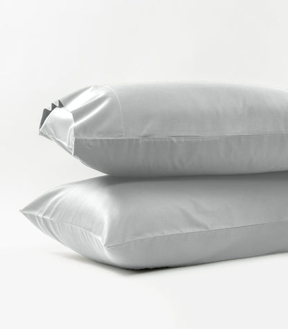 Bhumi Organic Cotton - Sateen Pillow Cases (Pair) - Glacier