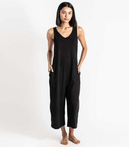 Bhumi Organic Cotton - Jersey Knit Jumpsuit - Black