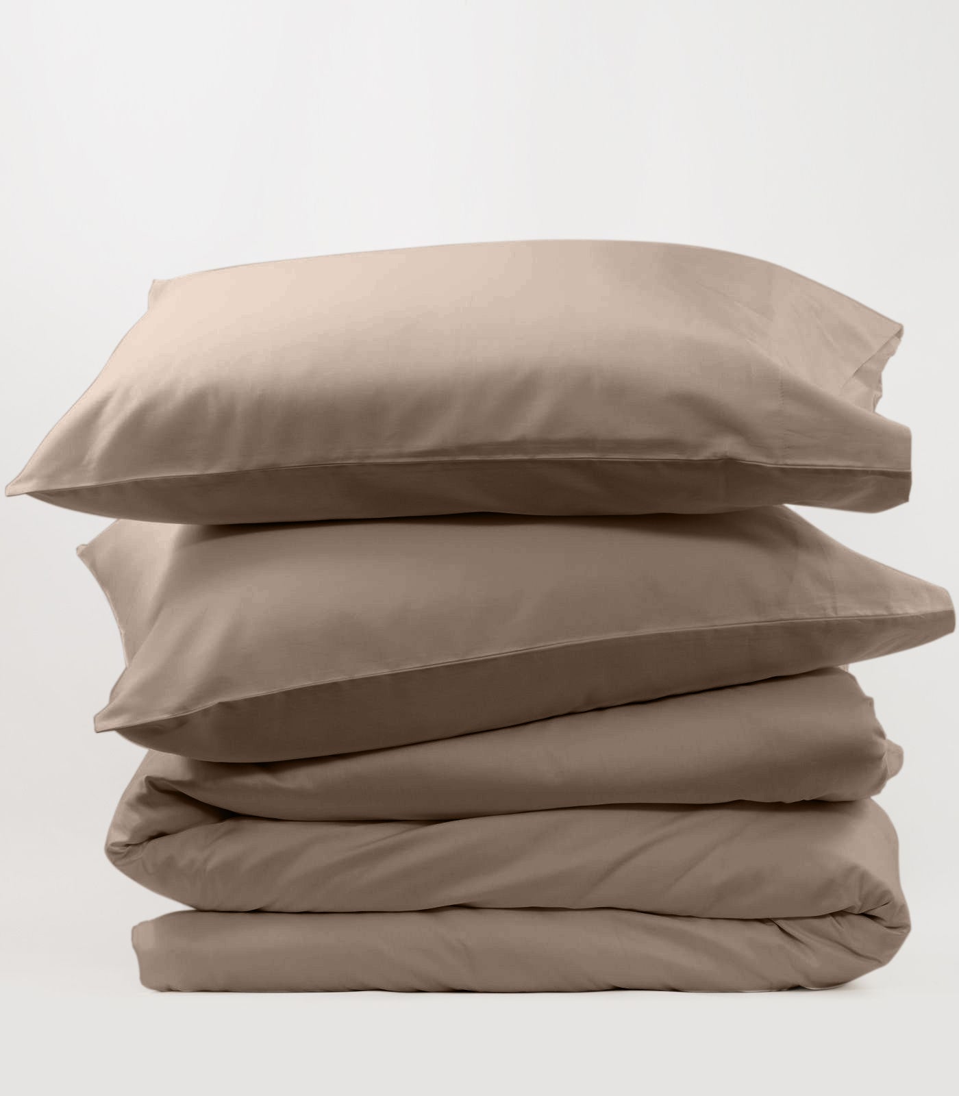 Bhumi Organic Cotton - Percale Plain Duvet Cover - Golden Taupe