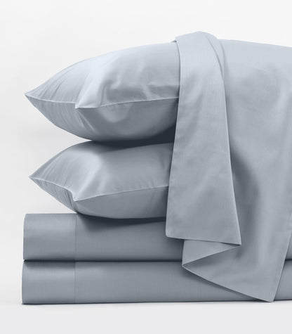 Bhumi Organic Cotton - Percale Sheet Set - Sky Blue