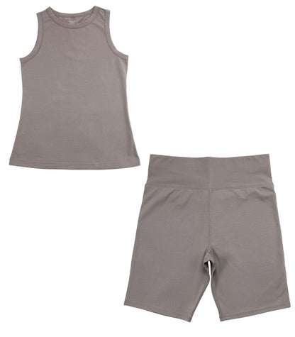 Bhumi Organic Cotton - Bike Short & Tank Top - Titanium