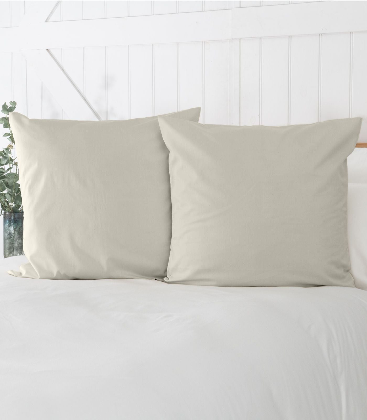 Bhumi Organic Cotton - Sateen Pillow Cases (pair) - European - Ice