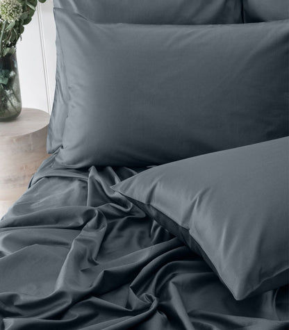 Bhumi Organic Cotton - Sateen Sheet Set - Made To Order - Orion Blue