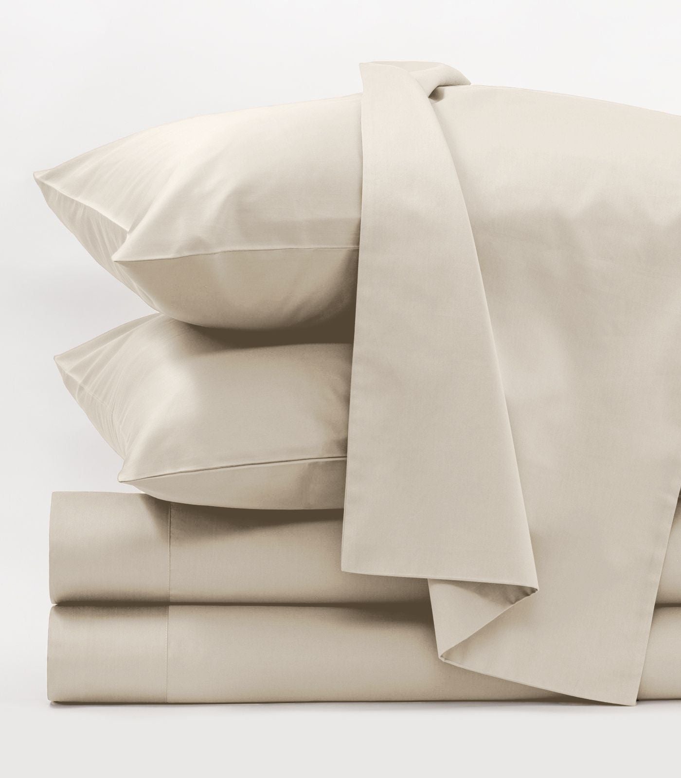 Bhumi Organic Cotton - Sateen Sheet Set - Made To Order - Ivory