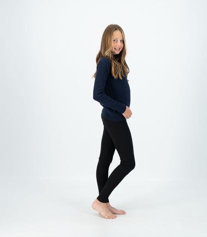 Bhumi Organic Cotton - Kid's Fine Knit Turtleneck Jumper - Navy