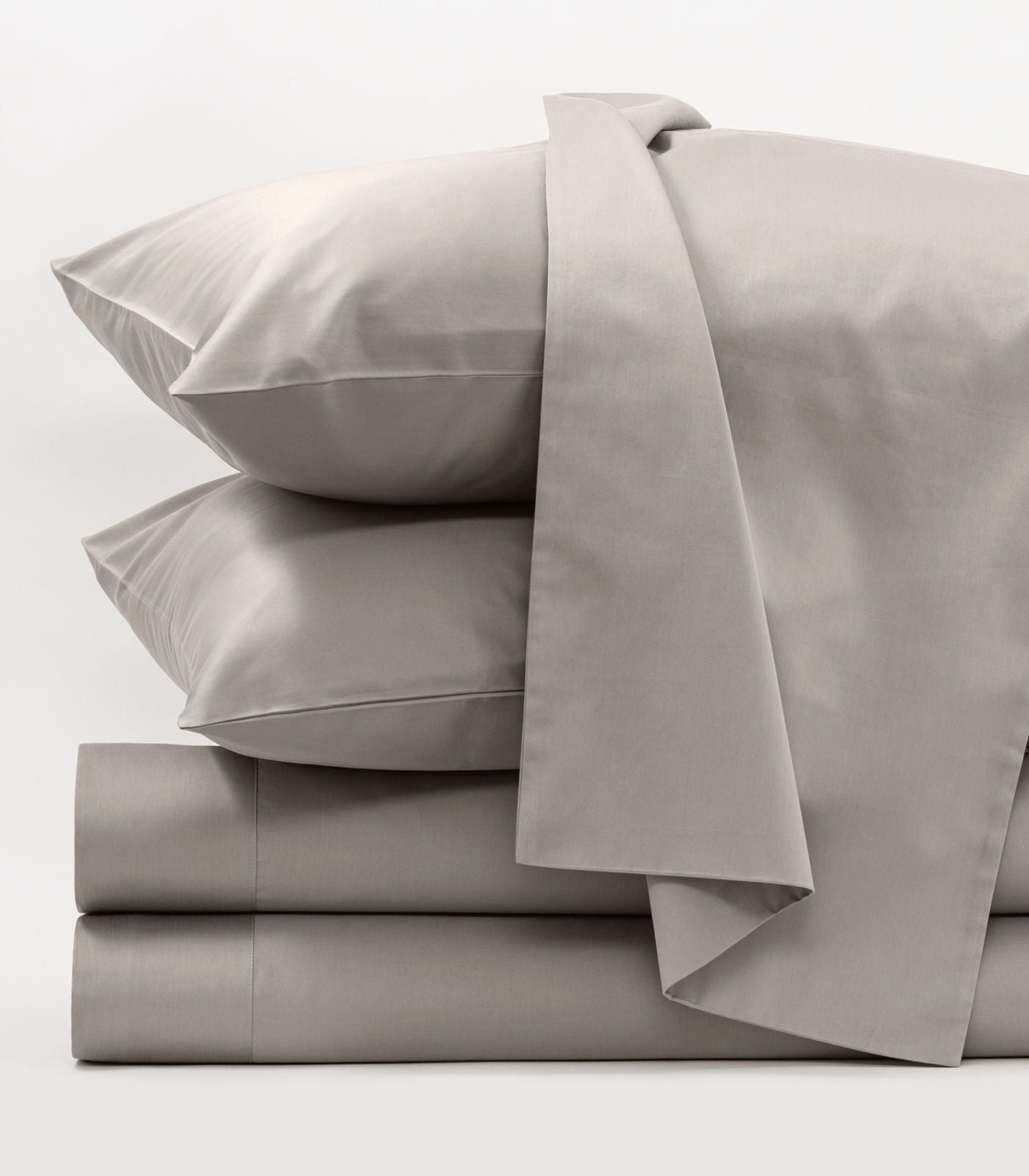 Bhumi Organic Cotton - Sateen Sheet Set - Made To Order - Stone