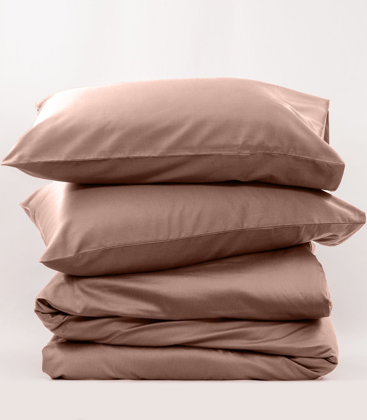 Bhumi Organic Cotton - Sateen Plain Duvet Cover - Dusty Pink