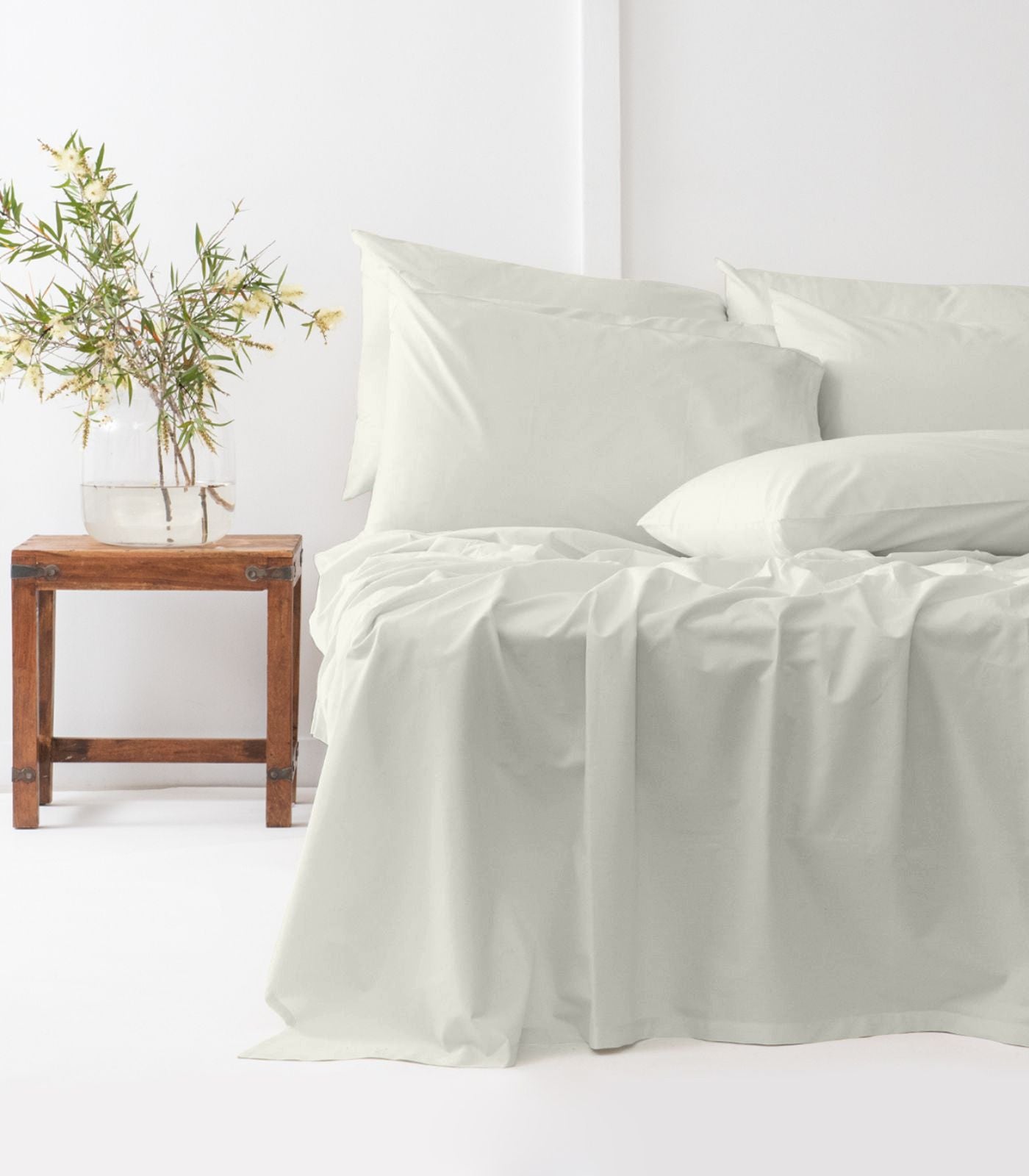 Bhumi Organic Cotton - Sateen Sheet Set - Ice