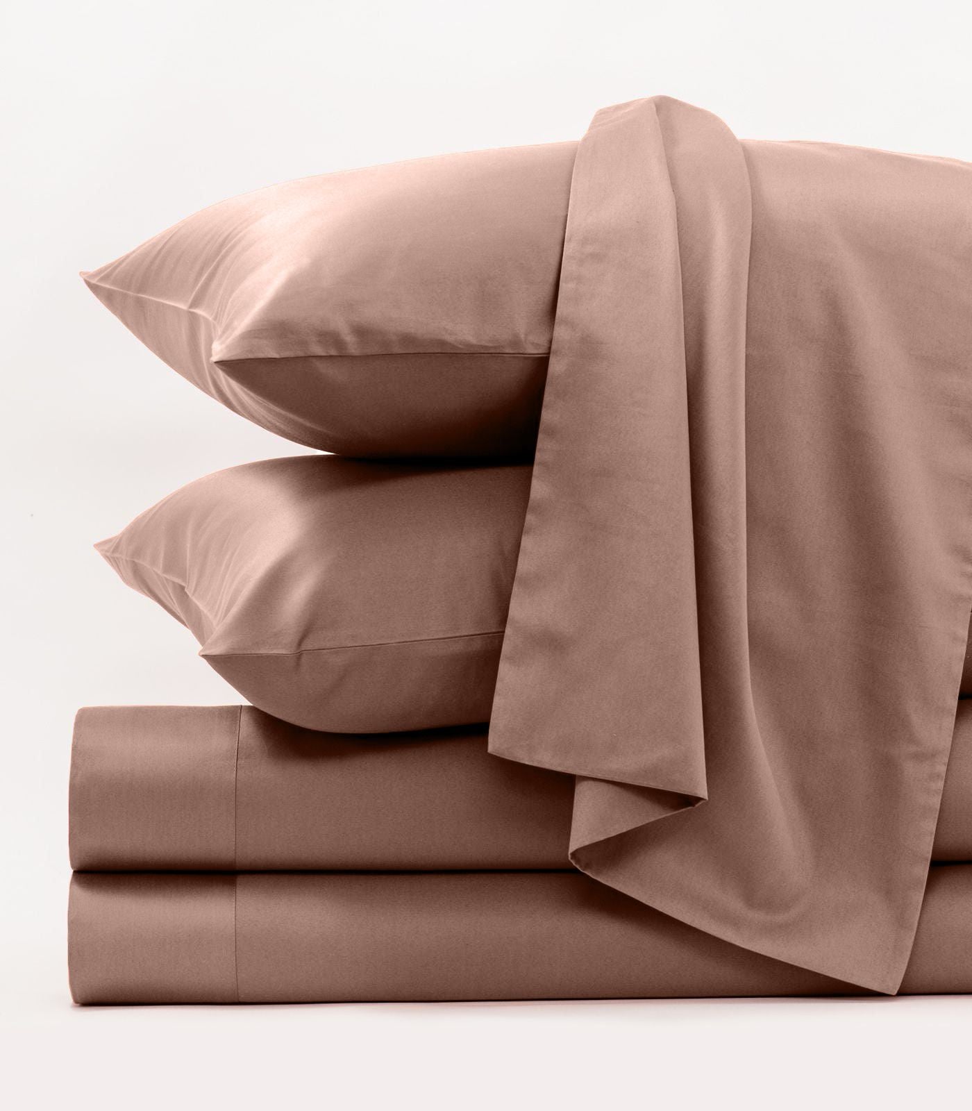 Bhumi Organic Cotton - Sateen Sheet Set - Made To Order - Dusty Rose