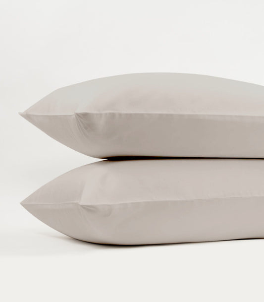 Bhumi Organic Cotton - Sateen Pillow Cases (Pair) - Stone