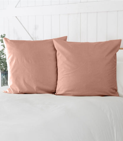 Bhumi Organic Cotton - Sateen Pillow Cases (pair) - European - Blush