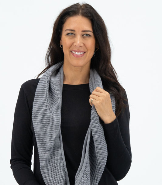 Bhumi Organic Cotton - Infinity Knit Scarf - Titanium