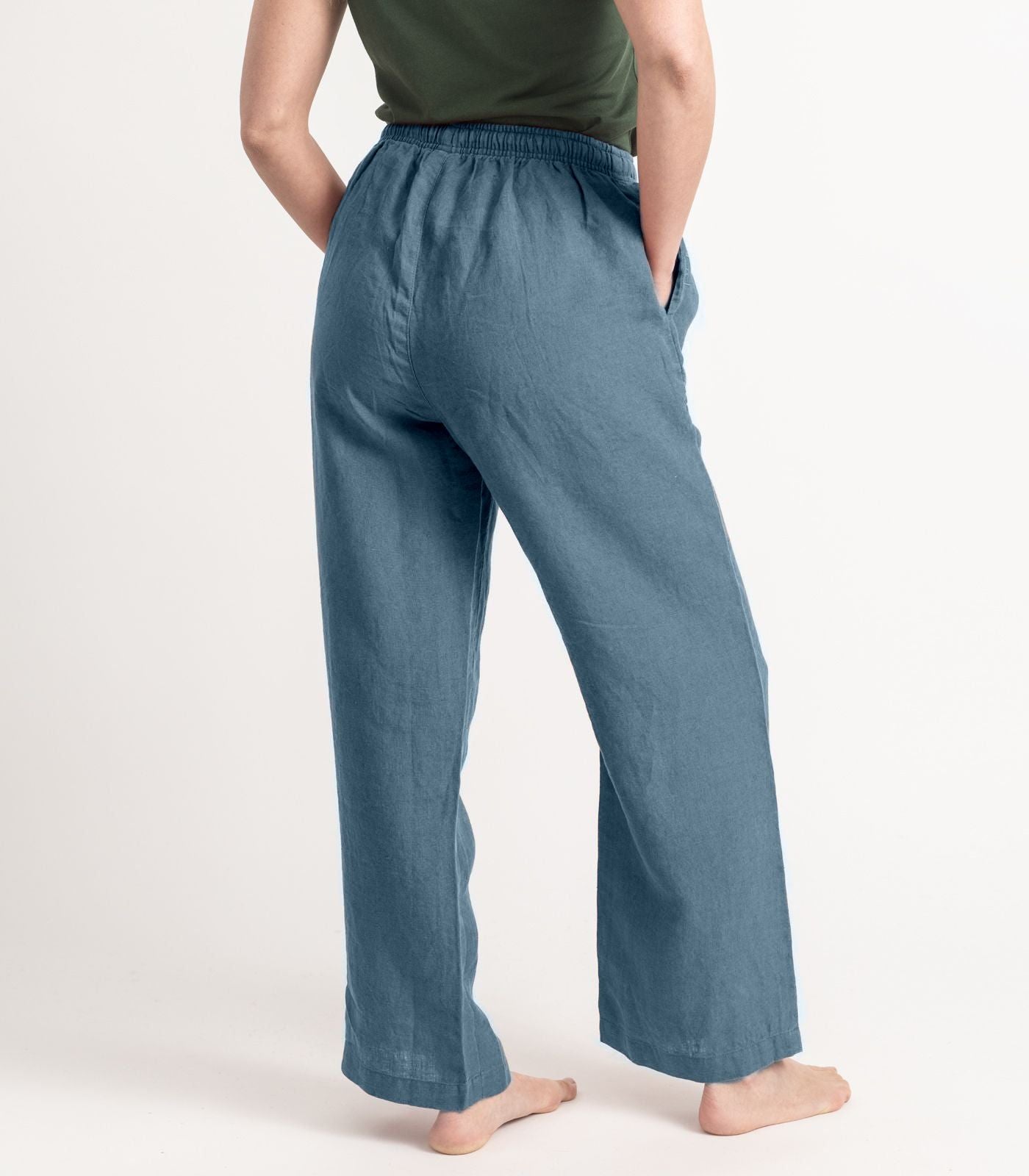 Bhumi Organic Cotton - Linen Pant - Indian Teal