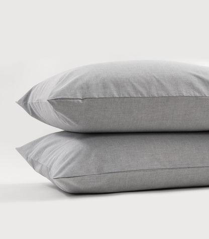 Bhumi Organic Cotton - Chambray Pillow Cases (pair) - Charcoal Denim