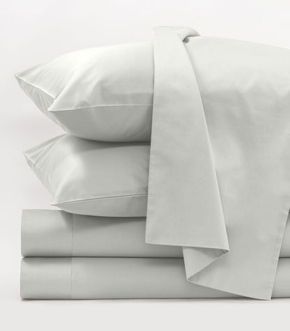 Bhumi Organic Cotton - Percale Sheet Set - Ice