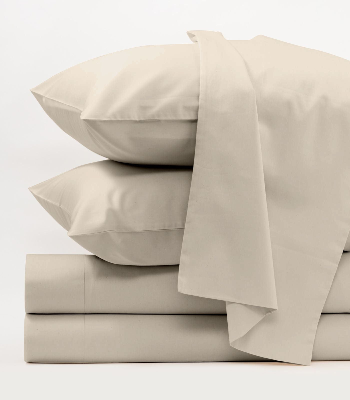 Bhumi Organic Cotton - Sateen Sheet Set - Made To Order - Oatmeal