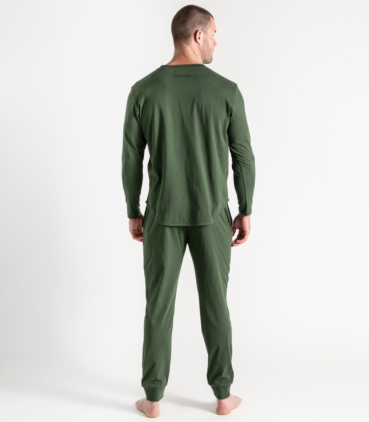 Bhumi Organic Cotton - Men's Jersey Knit Long PJ Set - Kombu Green