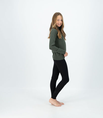 Bhumi Organic Cotton - Kid's Fine Knit Turtleneck Jumper - Olive