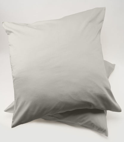 Bhumi Organic Cotton - Sateen Pillow Cases (pair) - European - Pewter